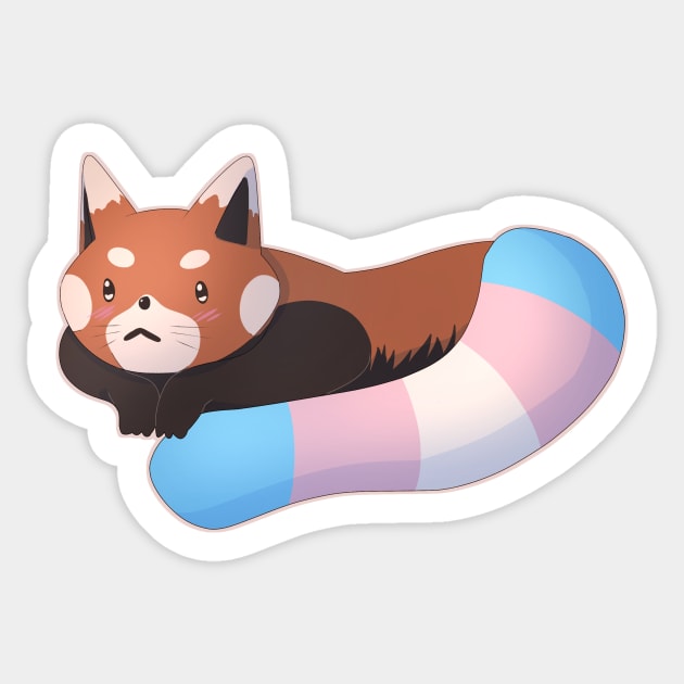 Transgender Pride Red Panda Sticker by celestialuka